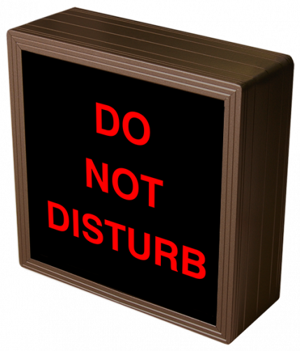 DO NOT DISTURB 120 277 VAC 38689 Custom More Industries