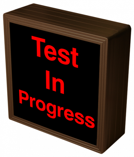 testing in progress clip art