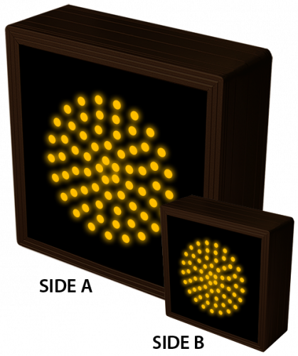 Directional Systems Product #57089 - Indicator Dot, Single with Optional Flashing, 4 in dia, Amber, Double Face